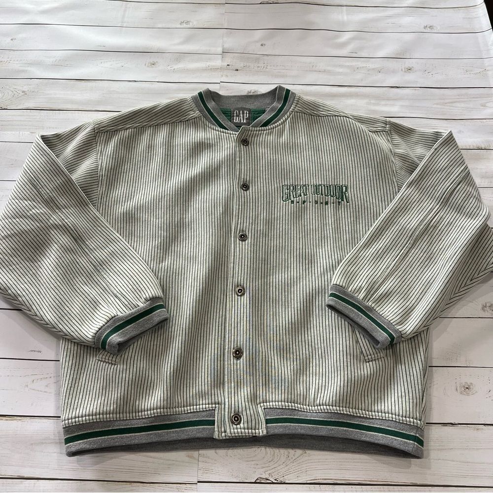 GAP Vintage Bomber Jacket with Ribbed Details 80s/90s Rare Made in Hong Kong